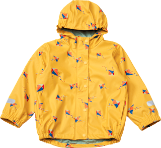 Regenjacke mit Futter & Drachen-Muster, gelb, Gr. 110/116 PUSBLU