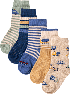 Socken mit Baustellen-Motiven, blau, Gr. 23/26 PUSBLU