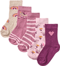 Socken mit Blumen- & Einhorn-Muster, lila + rosa, Gr. 27/29 PUSBLU