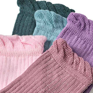 Socken mit Ripp-Struktur, lila + rosa + grün, Gr. 27/29 PUSBLU