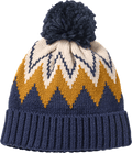 Strickmütze mit Norweger-Muster, blau & weiß, Gr. 48/49 PUSBLU