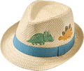 Strohhut mit Dino-Motiv, beige, Gr. 50/51 PUSBLU