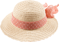 Strohhut mit Punkte-Muster, beige & rosa, Gr. 52/53 PUSBLU