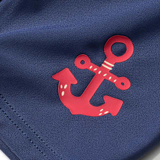 UV Badehose mit Anker-Motiv, blau & rot, Gr. 122/128 PUSBLU