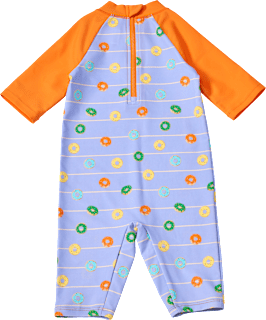 UV Badeoverall mit Donut-Muster, lila & orange, Gr. 86/92 PUSBLU
