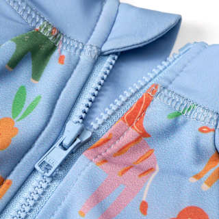 UV Badeoverall mit Safari-Muster, blau, Gr. 86/92 PUSBLU