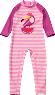 UV Badeoverall mit Tukan-Motiv, rosa, Gr. 86/92 PUSBLU