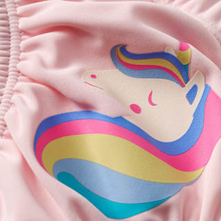 Windelbadehose mit Einhorn-Motiv, rosa, Gr. 86/92 PUSBLU