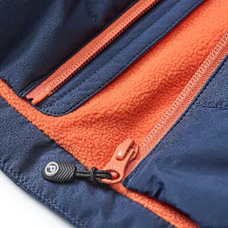 Winterjacke mit Raglanärmeln, blau & orange, Gr. 98/104 PUSBLU