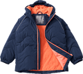 Winterjacke mit Raglanärmeln, blau & orange, Gr. 98/104 PUSBLU