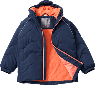 Winterjacke mit Raglanärmeln, blau & orange, Gr. 98/104 PUSBLU