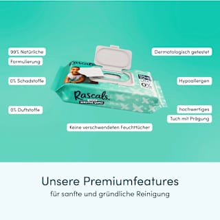 Feuchttücher Premium Sensitive (3x52 St) Rascals