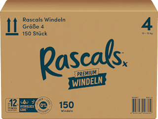 Windeln Premium Gr. 4 (10-15 kg), Monatsbox Rascals