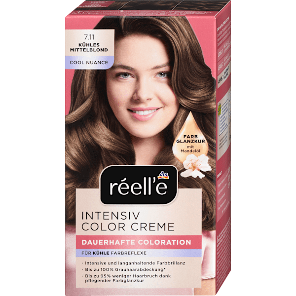 Haarfarbe 7.11 Kühles Mittelblond réell‘e