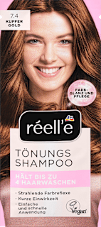 Tönungsshampoo 7.4 Kupfergold réell‘e