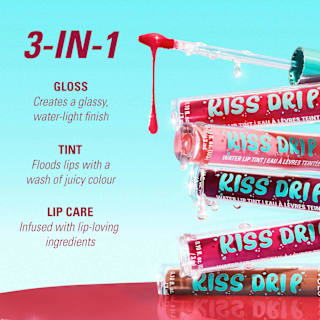 Lipgloss Kiss Drip Water Lip Tint Strawberry Drizzle REVOLUTION