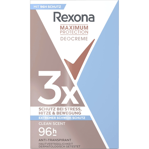 Antitranspirant Deocreme Maximum Protection Clean Scent Rexona
