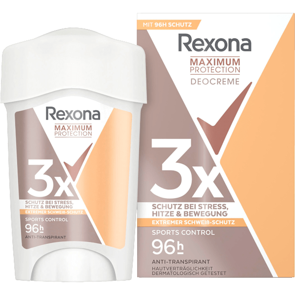 Antitranspirant Deocreme Maximum Protection Sports Control Rexona