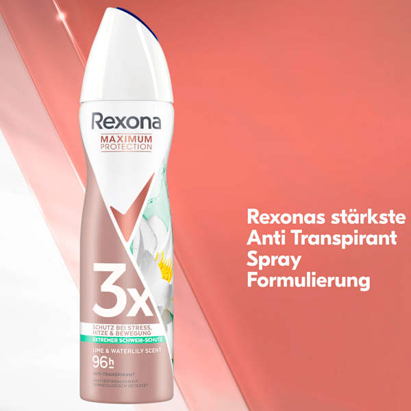 Antitranspirant Deospray Maximum Protection Lime & Waterlily Scent Rexona