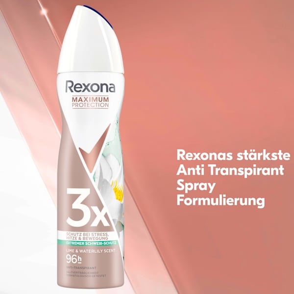 Antitranspirant Deospray Maximum Protection Lime & Waterlily Scent Rexona