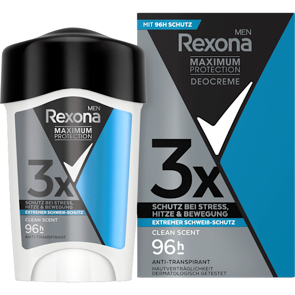 Antitranspirant Deocreme Men Maximum Protection Clean Scent Rexona men
