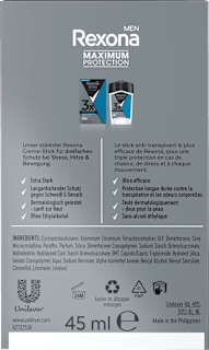 Antitranspirant Deocreme Men Maximum Protection Clean Scent Rexona men
