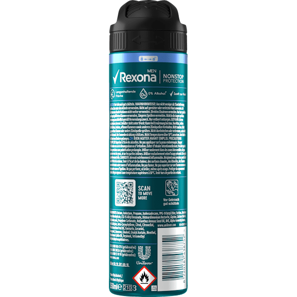Antitranspirant Deospray Nonstop Protection Invisible Ice Fresh Rexona men