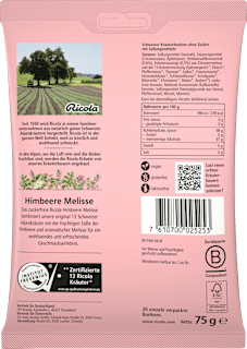 Bonbon, Himbeere Melisse Ricola