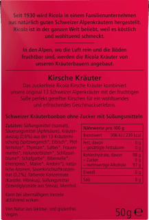 Bonbon, Kirsche Kräuter, zuckerfrei, in der Taschenbox Ricola