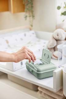 Feuchttücherbox TILO grün  rotho babydesign