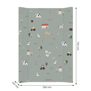 Wickelauflage grün, Motiv Bauernhof, 50 x 70 cm rotho babydesign