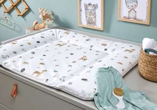 Wickelauflage weiß, Motiv Waldtiere rotho babydesign