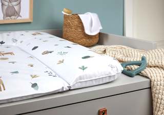 Wickelauflage weiß, Motiv Waldtiere rotho babydesign