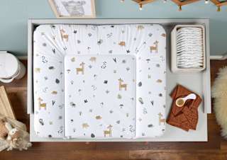 Wickelauflage weiß, Motiv Waldtiere rotho babydesign