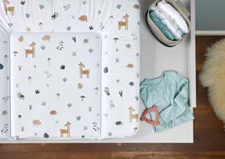 Wickelauflage weiß, Motiv Waldtiere rotho babydesign
