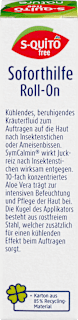 Insektenstich Roll-on, Soforthilfe Kräuterfluid S-QUiTO free