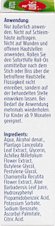Insektenstich Roll-on, Soforthilfe Kräuterfluid S-QUiTO free