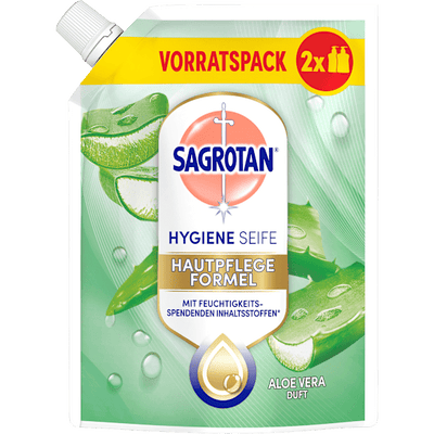 Sagrotan Liquid soap gentle on the skin Aloe Vera refill pack, 500 ml