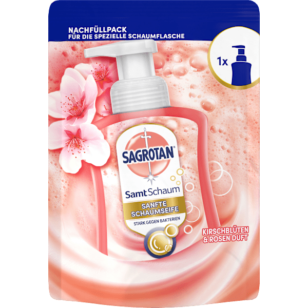 Schaumhandseife Kirschblüte & Rose Nachfüllpack Sagrotan