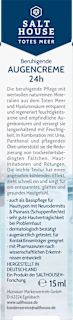 Augencreme mit Totes Meer Mineralien & Hyaluron Salthouse