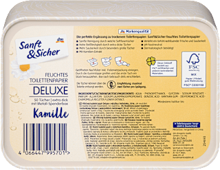 Feuchtes Toilettenpapier Deluxe Kamille Metallbox Sanft&Sicher