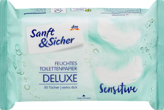 Feuchtes Toilettenpapier Deluxe Sensitive Sanft&Sicher