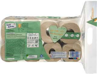 Toilettenpapier Recycling 3-lagig (16x220 Blatt) Sanft&Sicher