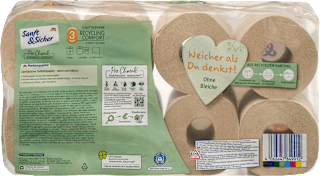 Toilettenpapier Recycling 3-lagig (8x220 Blatt) Sanft&Sicher