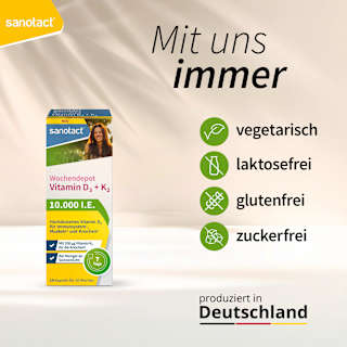 Vitamin D3 + K2 Wochendepot Kapseln 10 St sanotact