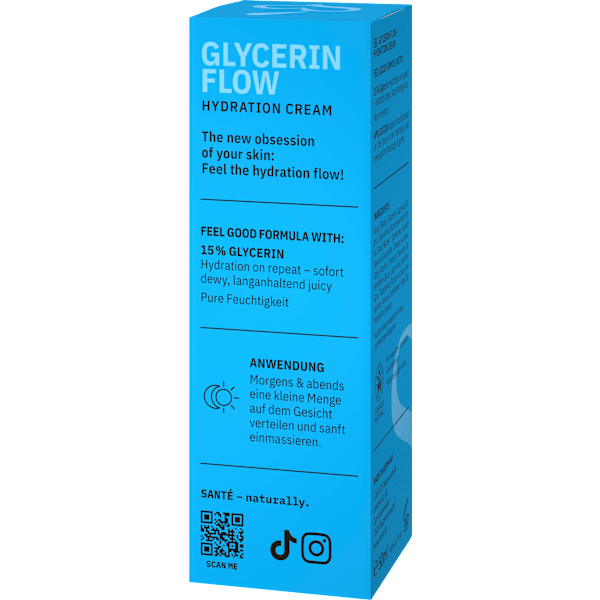 Gesichtscreme Glycerin Flow Hydration Santé naturally.