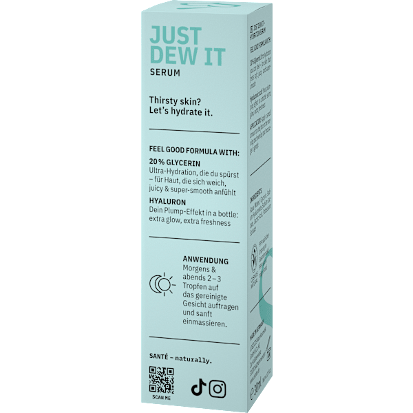 Gesichtsserum Just Dew IT Hydration Santé naturally.