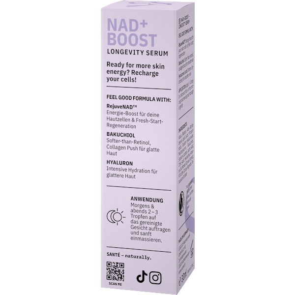 Gesichtsserum NAD+ Boost Longevity Santé naturally.