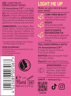 Gesichtsspray Light Me Up Energy Boost Santé naturally.