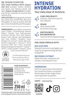Shampoo Intense Hydration  Santé naturally.